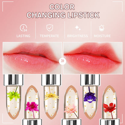 【🔥New Arrival】🌸6 Pcs Magic Flower Lipsticks – Color Changing & Long-Lasting