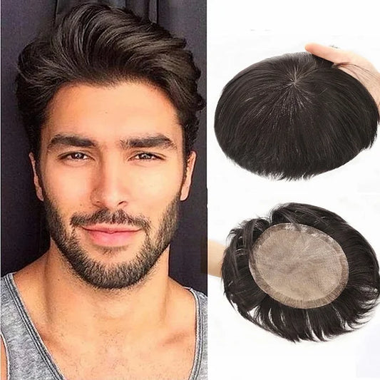 Men's wig-FOREVER GOODBYE TO BALD HEAD ANXIETY